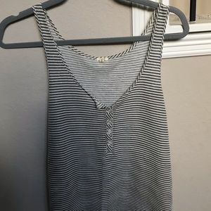 J. Crew sequin gray stripe tank top